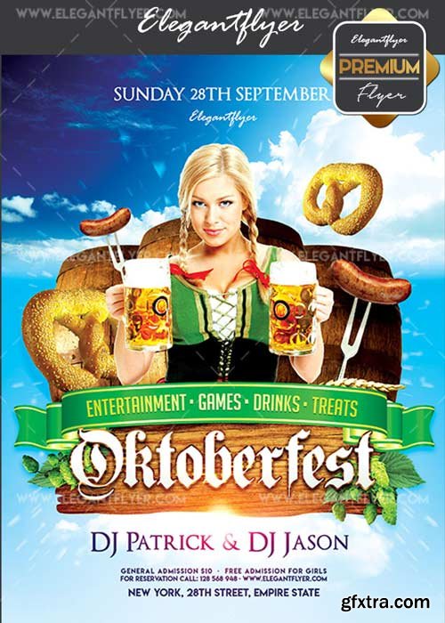 Oktoberfest V04 Flyer PSD Template + Facebook Cover