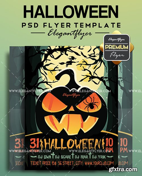 Halloween V03 – Flyer PSD Template + Facebook Cover