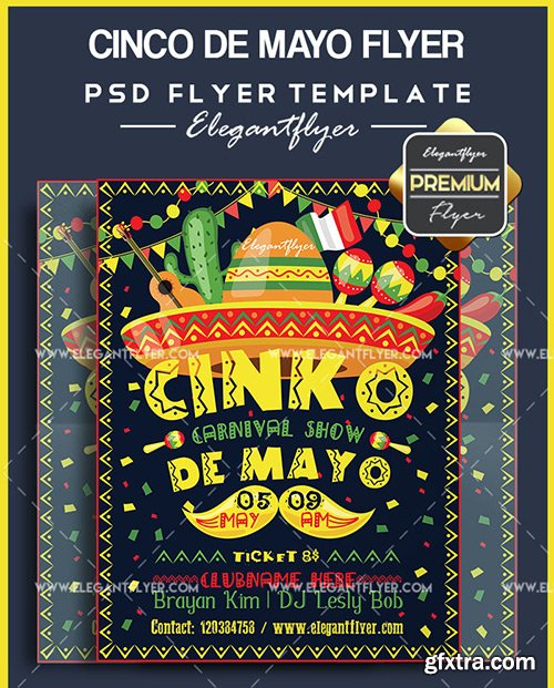 Cinco de Mayo Flyer Templates – Flyer PSD Template + Facebook Cover