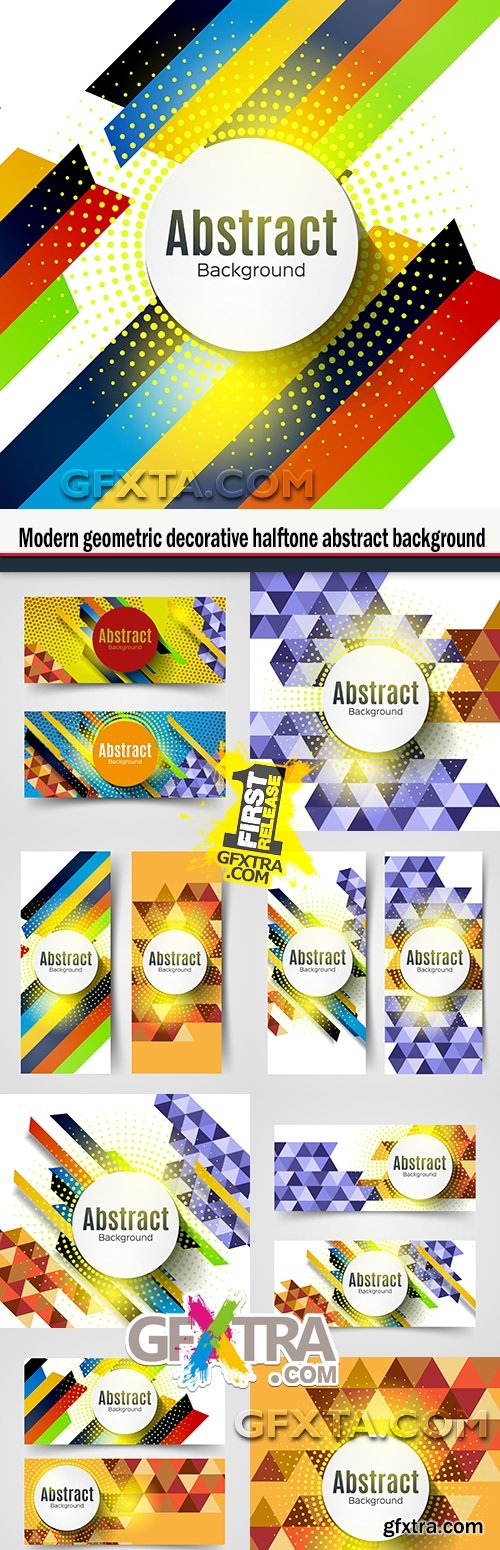 Modern geometric decorative halftone abstract background