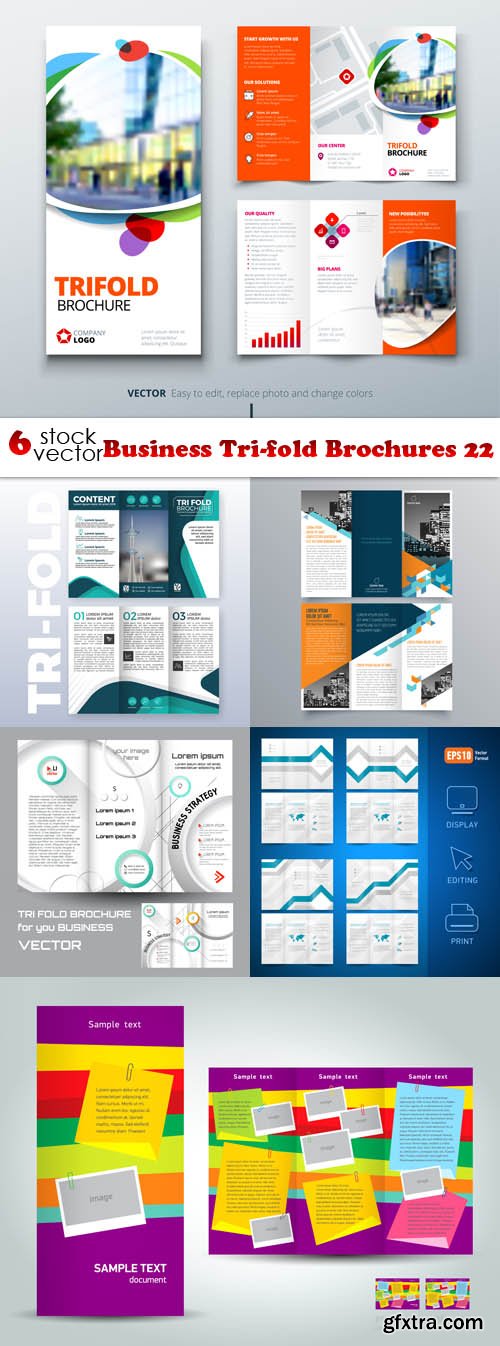 Vectors - Business Tri-fold Brochures 22