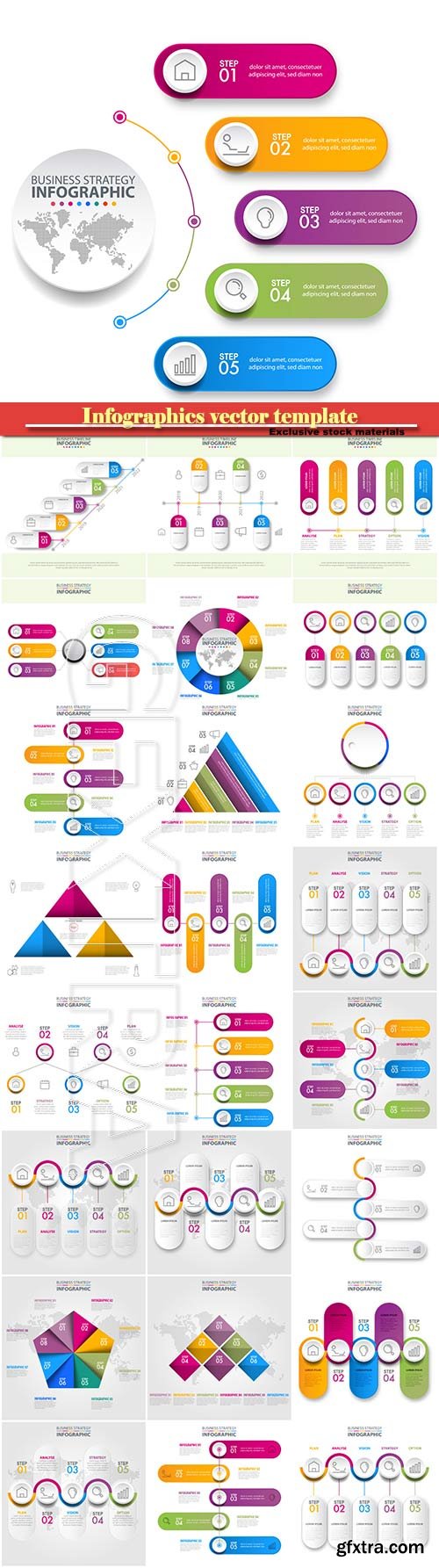 Infographics vector template for business presentations or information banner # 11