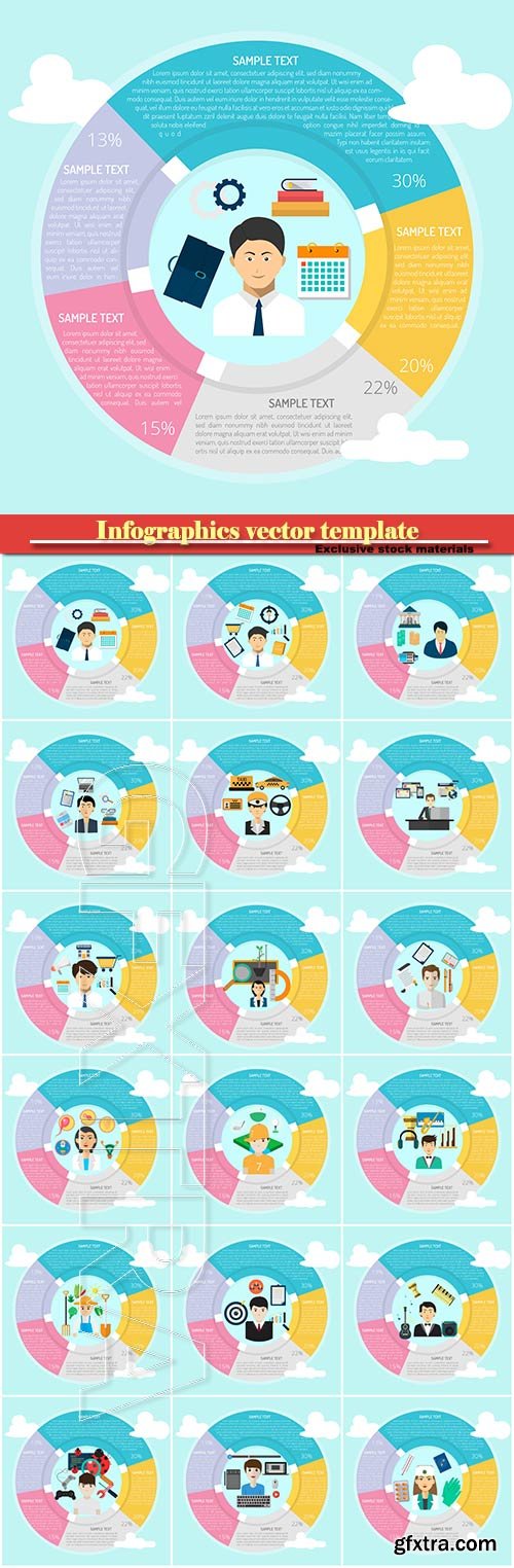 Infographics vector template for business presentations or information banner # 12