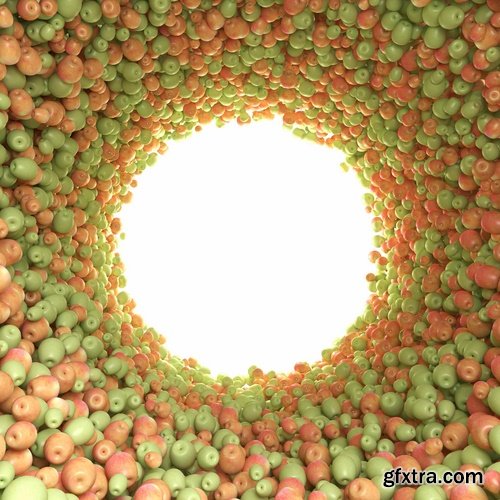 3d rendering a background of fruit vegetables 25 HQ Jpeg