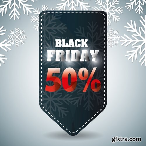 banner picture sale sticker flyer poster Black Friday discount 25 EPS