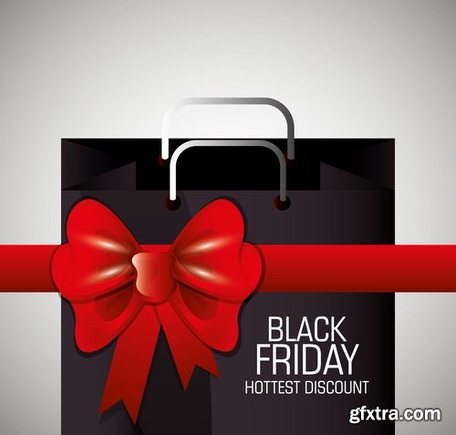 banner picture sale sticker flyer poster Black Friday discount 25 EPS