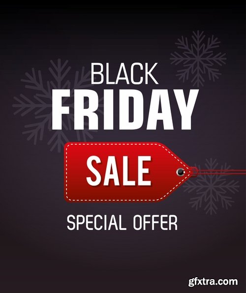 banner picture sale sticker flyer poster Black Friday discount 25 EPS