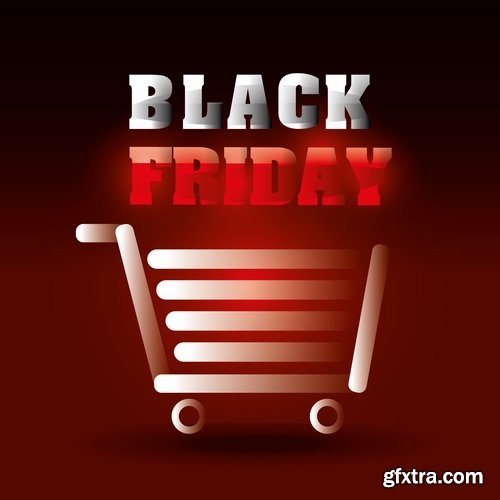 banner picture sale sticker flyer poster Black Friday discount 25 EPS