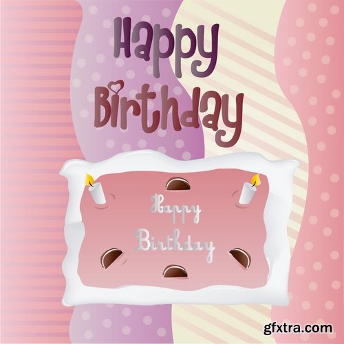 vector image gift cards birthday celebration 25 eps