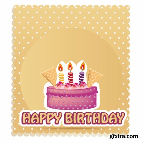 vector image gift cards birthday celebration 25 eps