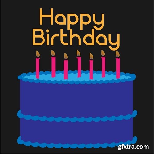 vector image gift cards birthday celebration 25 eps