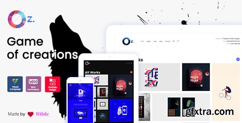 ThemeForest - OZ v1.0.2 - Game of Creations | Creative WordPress Theme - 19607798