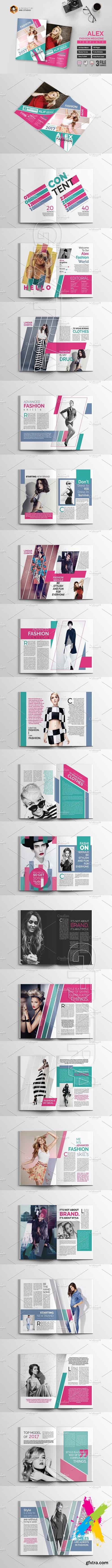 CreativeMarket - Alex Fashion Magazine Template 1800594