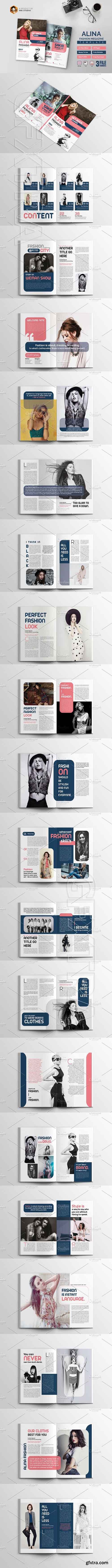 CreativeMarket - Alina Fashion Magazine 1800752