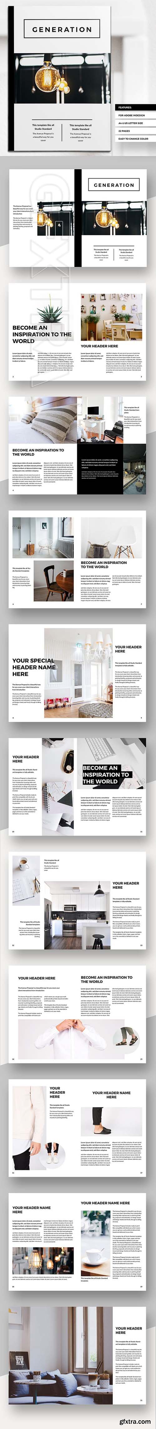 CreativeMarket - Clean Brochure Template 1801669