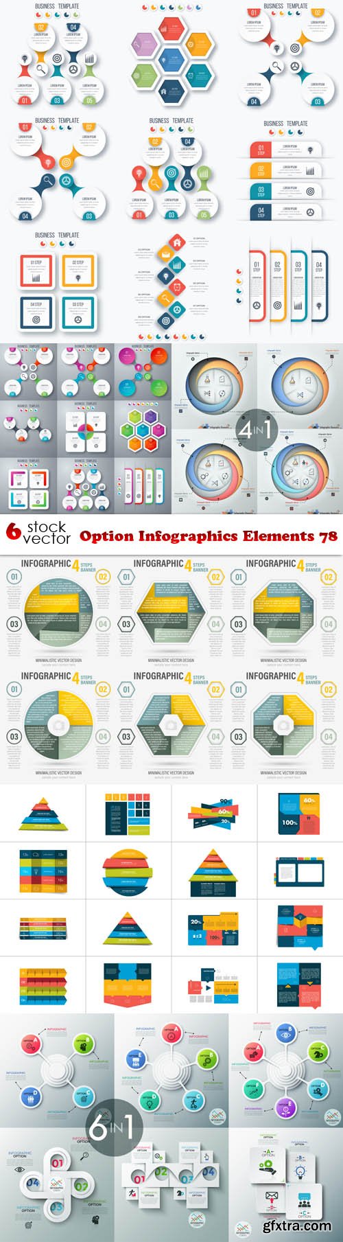 Vectors - Option Infographics Elements 78