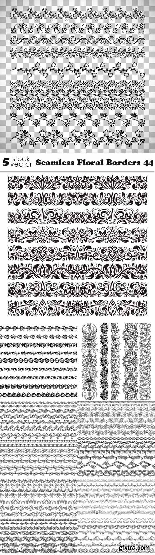 Vectors - Seamless Floral Borders 44