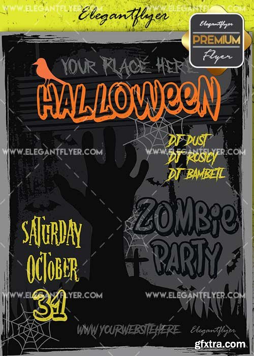 Halloween V41 Flyer PSD Template + Facebook Cover