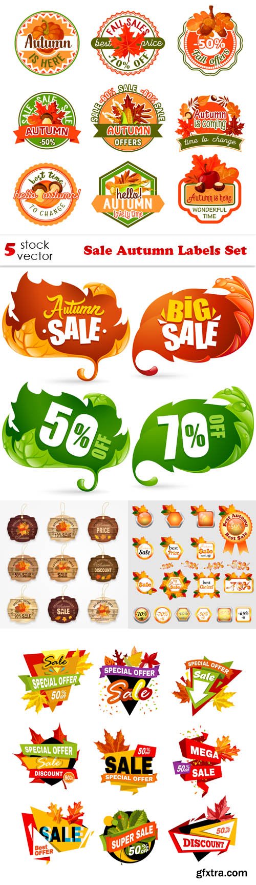 Vectors - Sale Autumn Labels Set