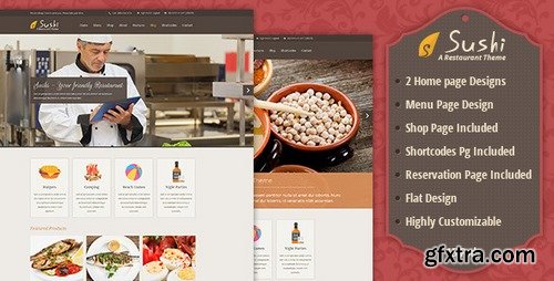 ThemeForest - Sushi  v1.0 | Restaurant PSD 5753163