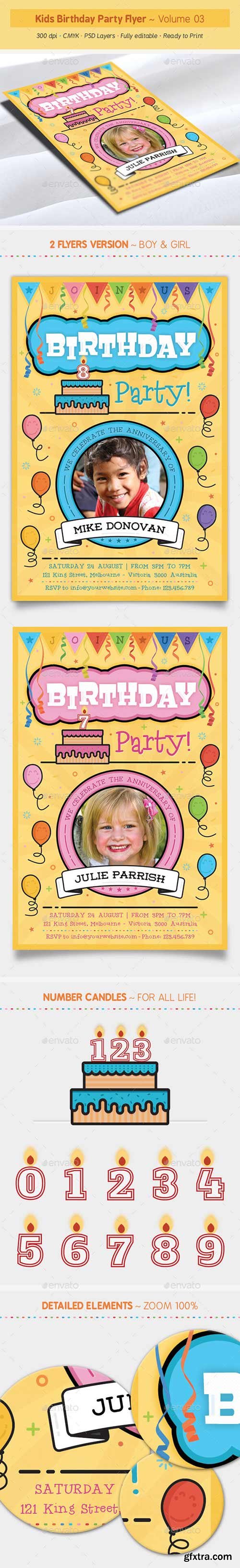 Graphicriver - Kids Birthday Party Flyer - Volume 03 19340679