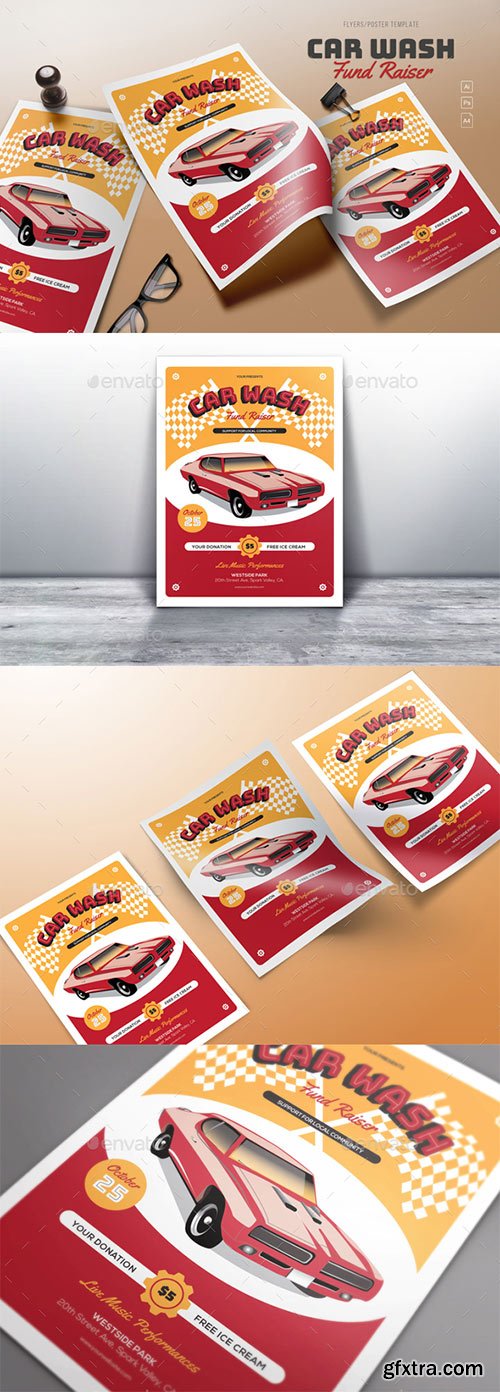 Graphicriver - Car Wash Fund Raiser Flyers 20556795