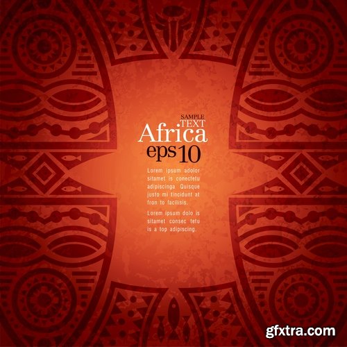 background image is an African theme flyer banner poster 25 EPS