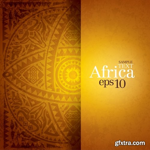 background image is an African theme flyer banner poster 25 EPS