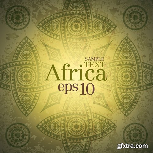 background image is an African theme flyer banner poster 25 EPS