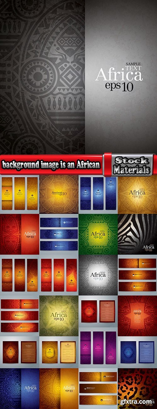 background image is an African theme flyer banner poster 25 EPS