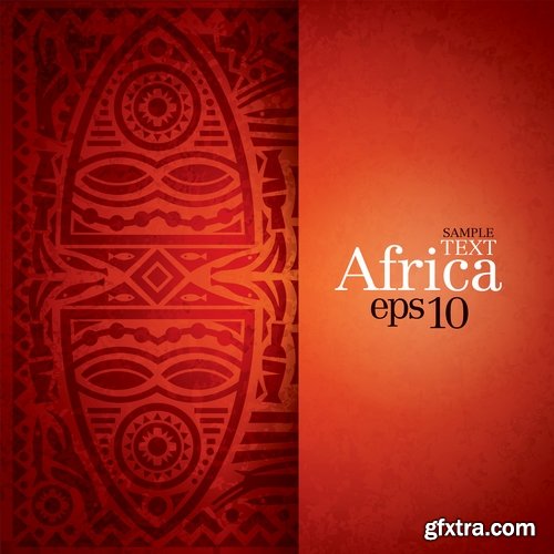 background image is an African theme flyer banner poster 25 EPS