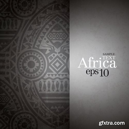 background image is an African theme flyer banner poster 25 EPS