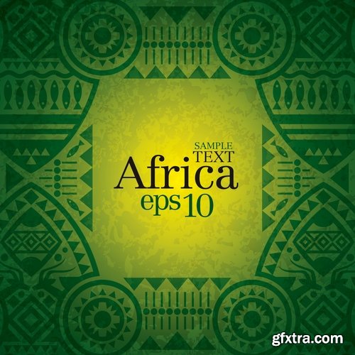 background image is an African theme flyer banner poster 25 EPS