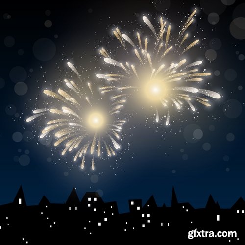 vector a background picture fireworks 25 eps