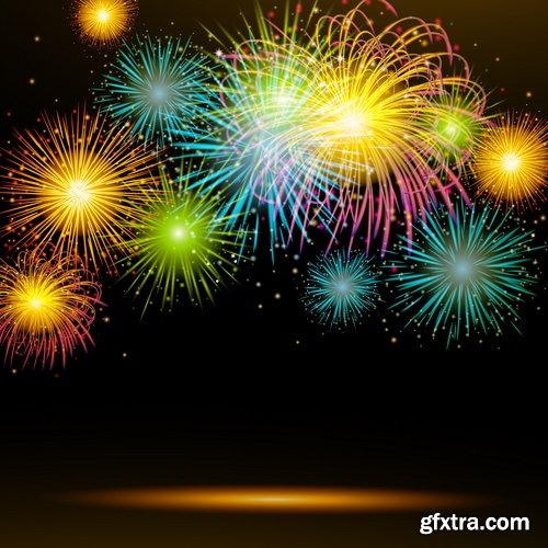 vector a background picture fireworks 25 eps