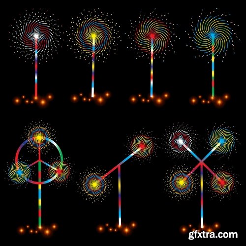 vector a background picture fireworks 25 eps