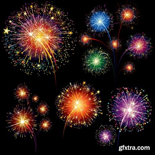 vector a background picture fireworks 25 eps