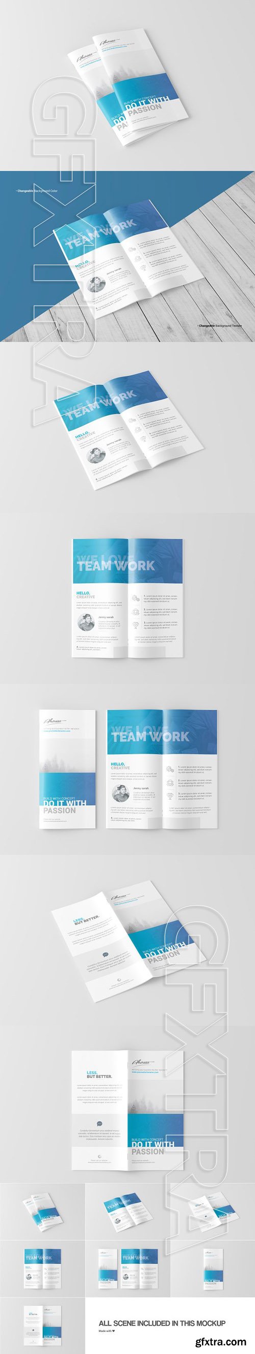 CreativeMarket - DL Brochure Magaizine Mockup 1802043