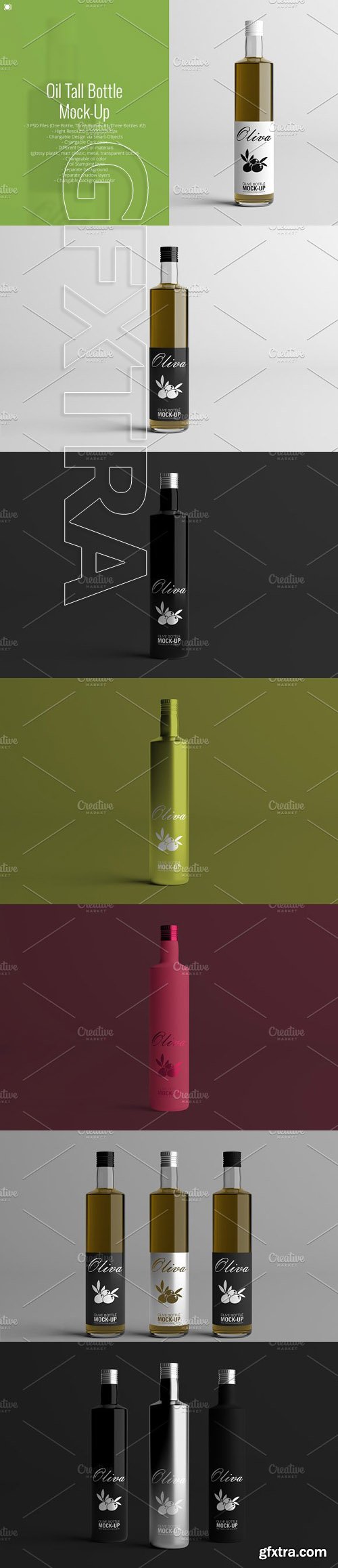 CreativeMarket - Oil Tall Bottle Mock-Up 1802312