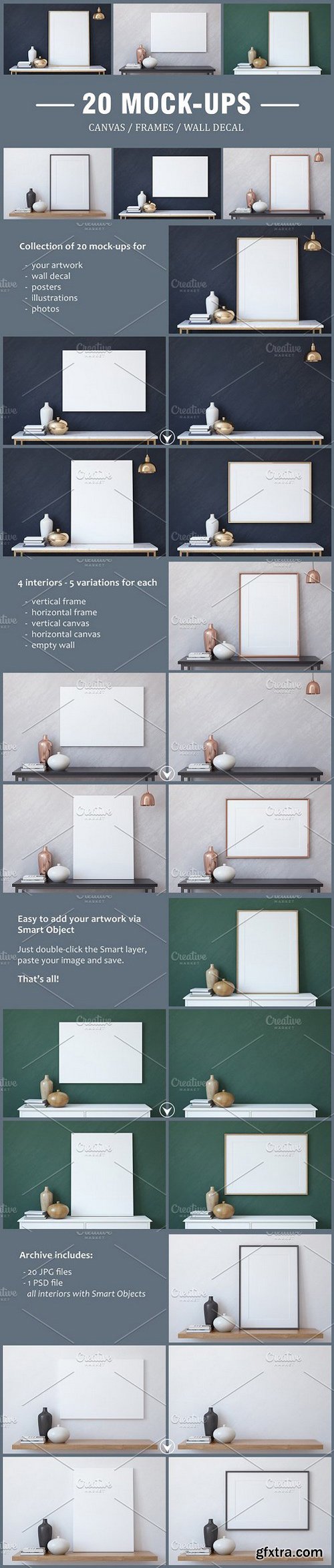 CM - Frame&Canvas&Wall Decal Mock-ups 1697582