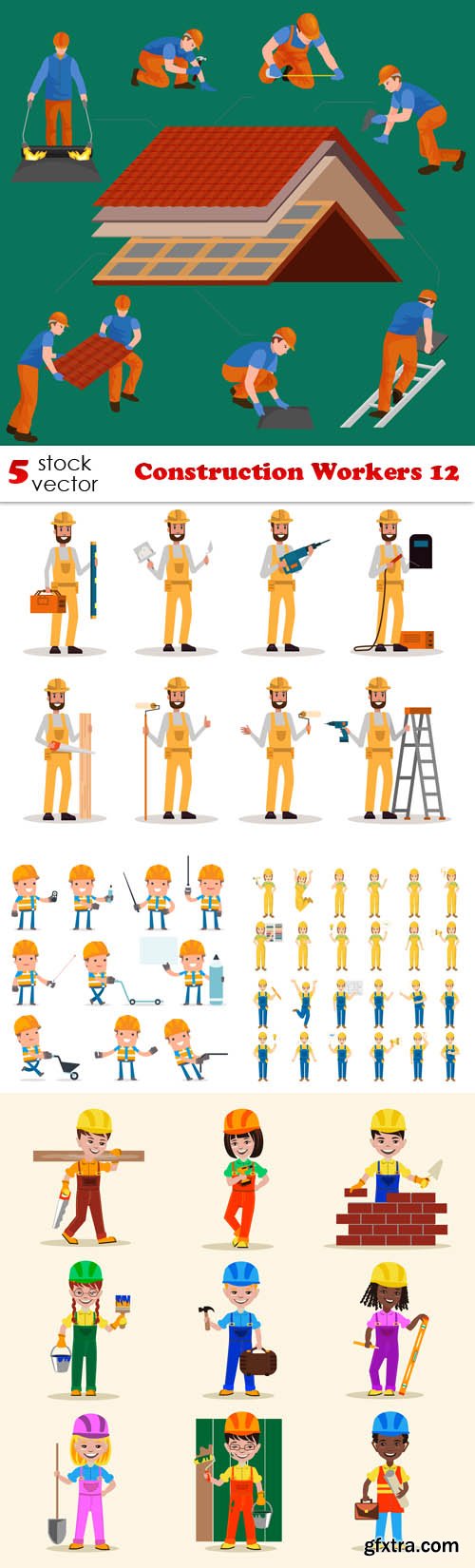 Vectors - Construction Workers 12