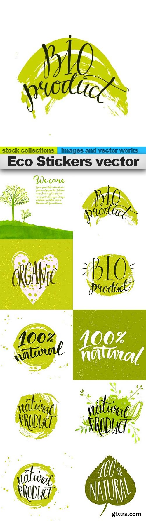 Eco Stickers vector, 10 x EPS