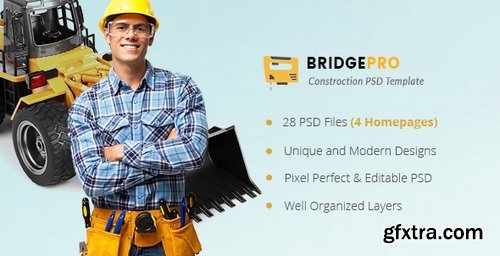 ThemeForest - BridgePro v1.0 - Construction & Building PSD Template 20382736