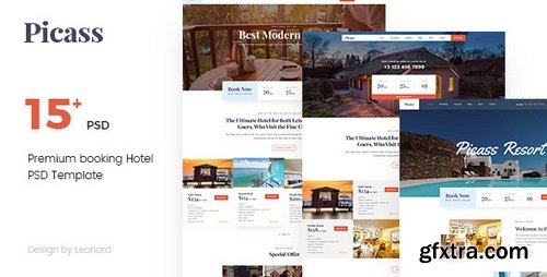 ThemeForest - Picass v1.0 | Hotel PSD Templates 20481803