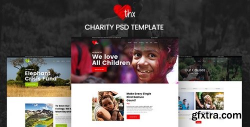 ThemeForest - THX  v1.0 - Charity & donation PSD Template 20227059