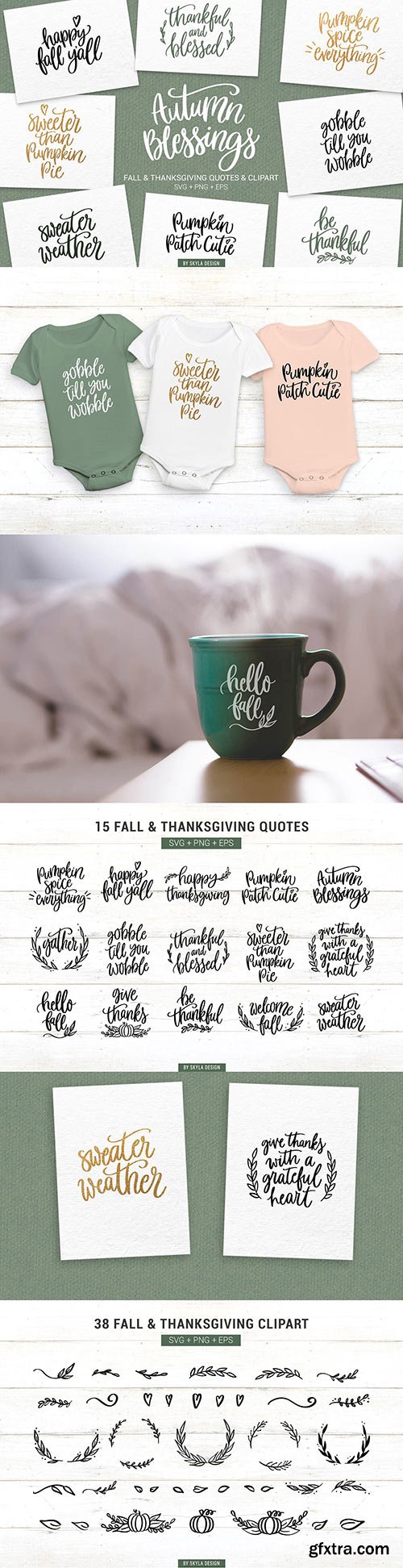 CM - Fall Thanksgiving SVG Quotes Clipart 1761885