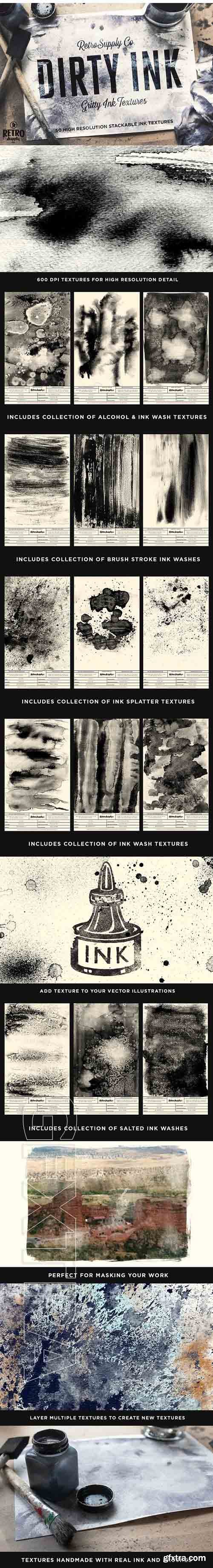 CreativeMarket - Dirty Ink Ink Wash Textures 1799730