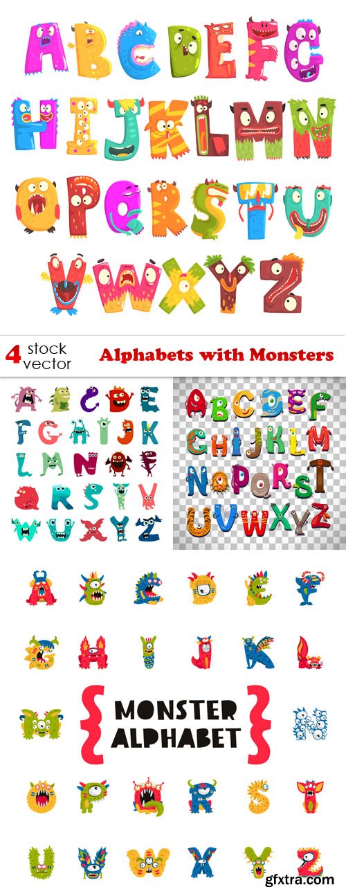 Vectors - Alphabets with Monsters