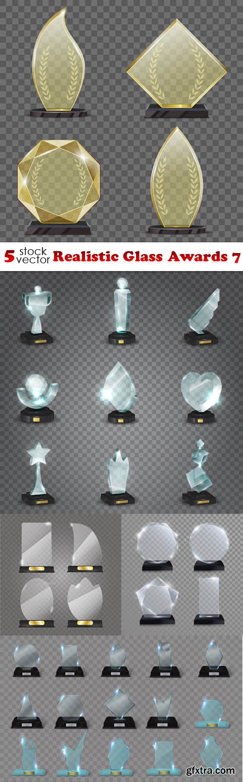 Vectors - Realistic Glass Awards 7