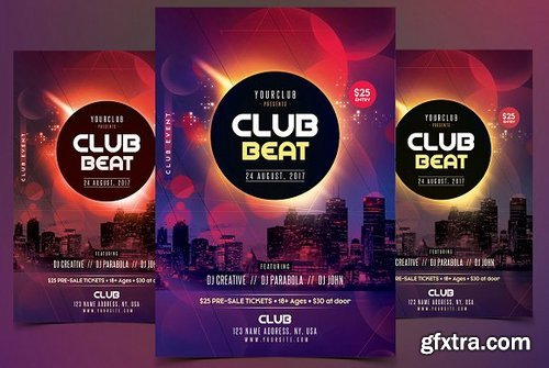 CM - Club Beat - PSD Flyer Template 1759610